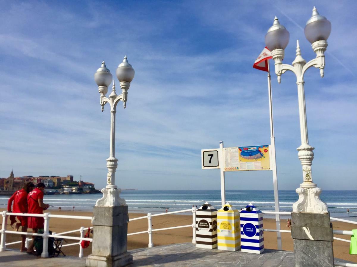 Atico Marques Playa Centro - Garaje Opcional Apartman Gijón Kültér fotó